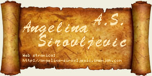 Angelina Sirovljević vizit kartica